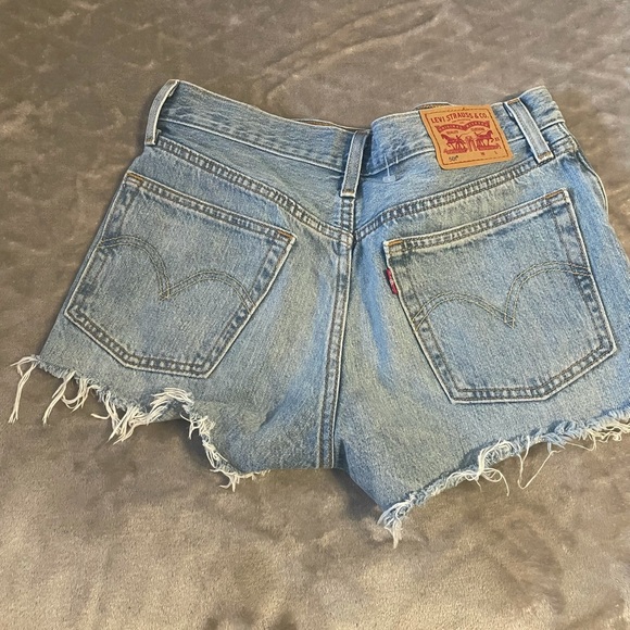 Levi 501 high rise denim high rise short - Picture 2 of 5